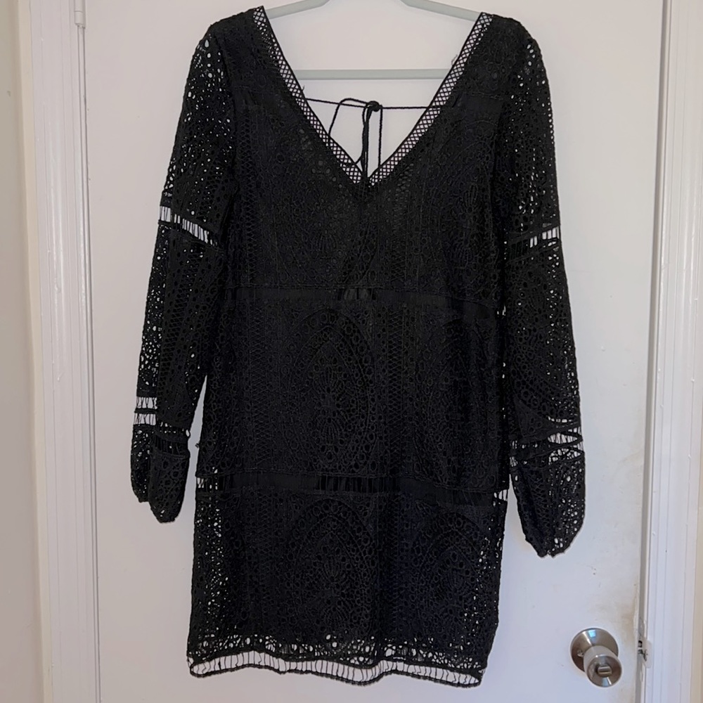 Black Macrame Boho dress size M